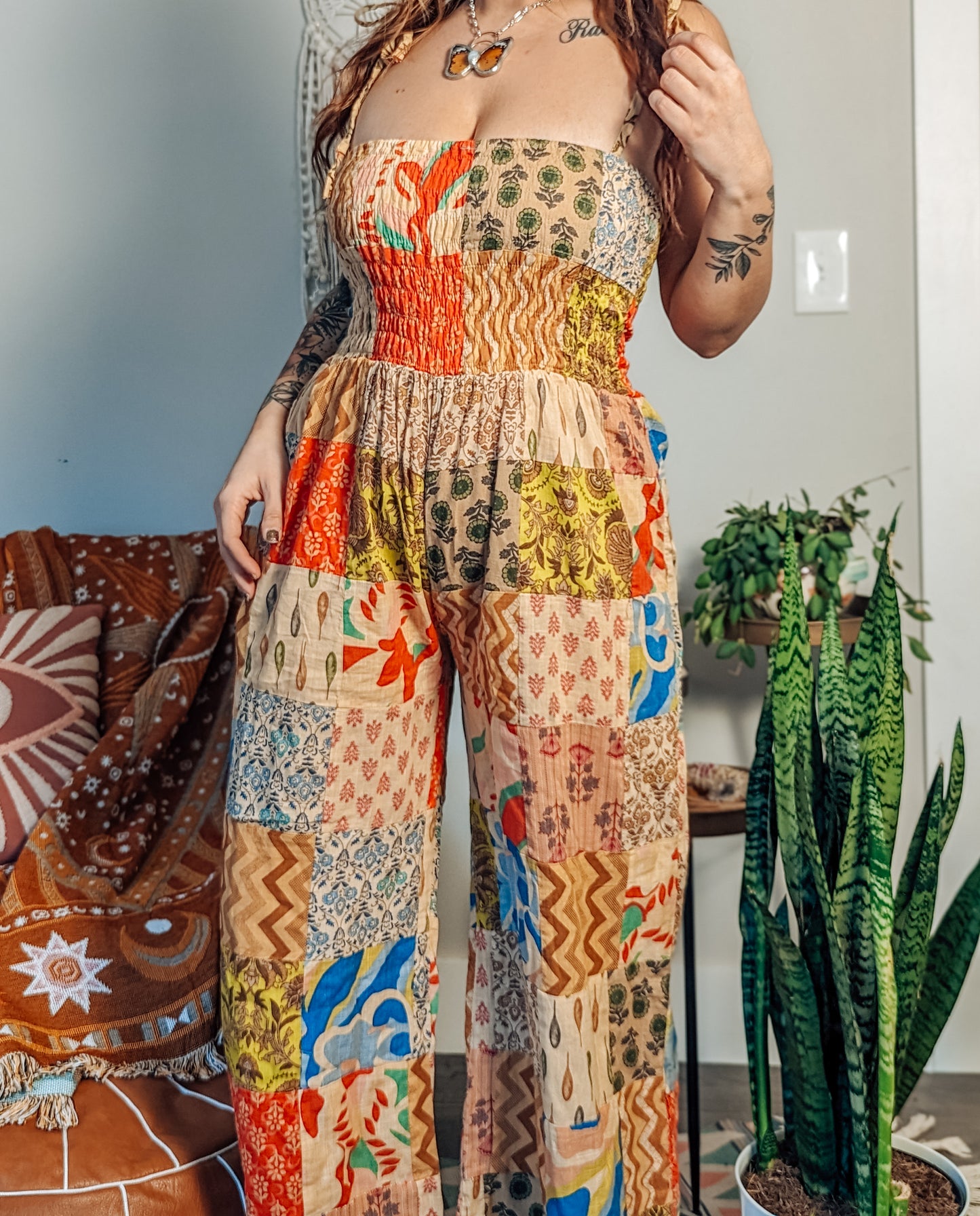 "Shake It Up" Patchwork Jumpsuit