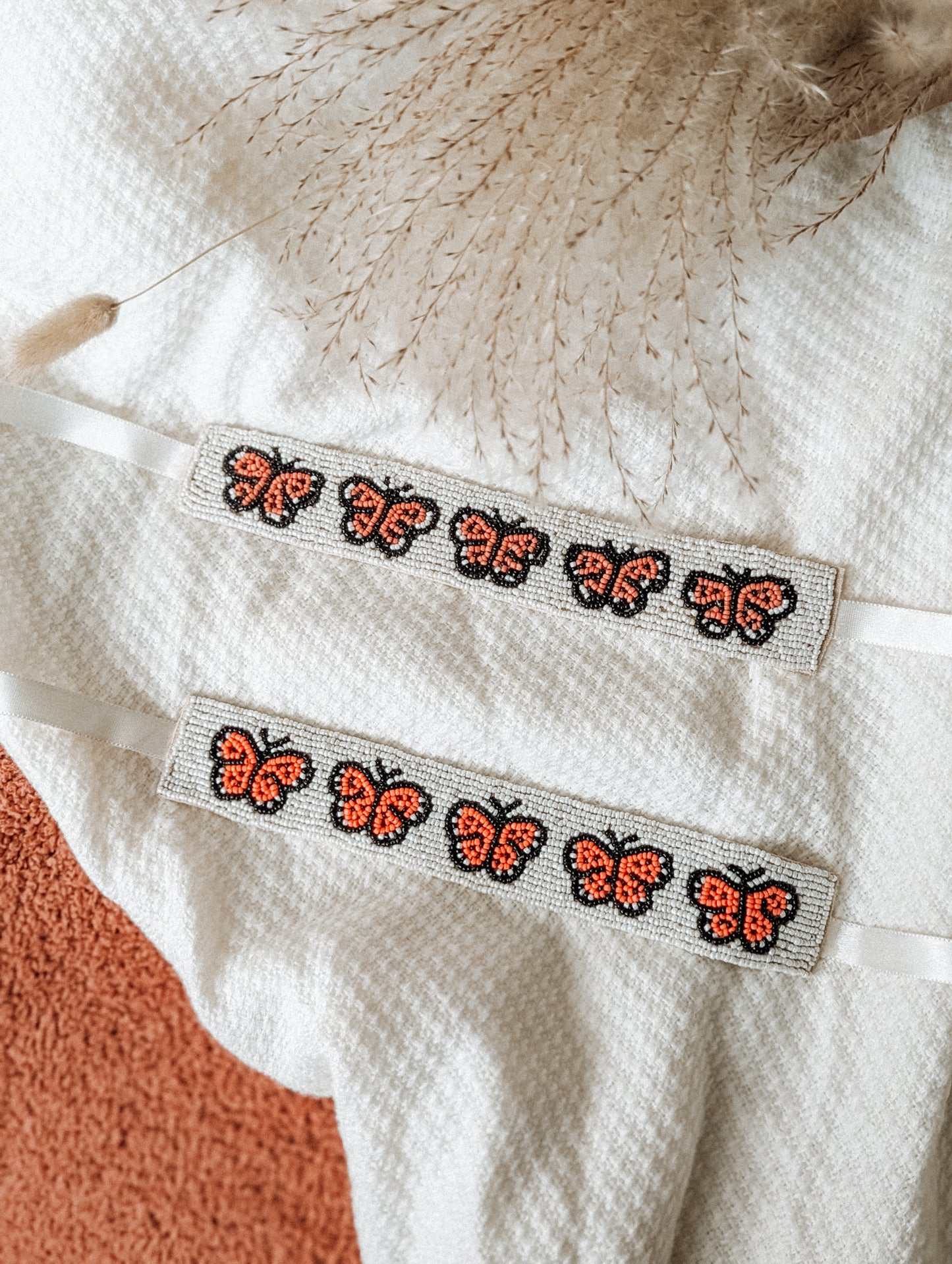 "Monarch" Butterfly Beaded Hat Band