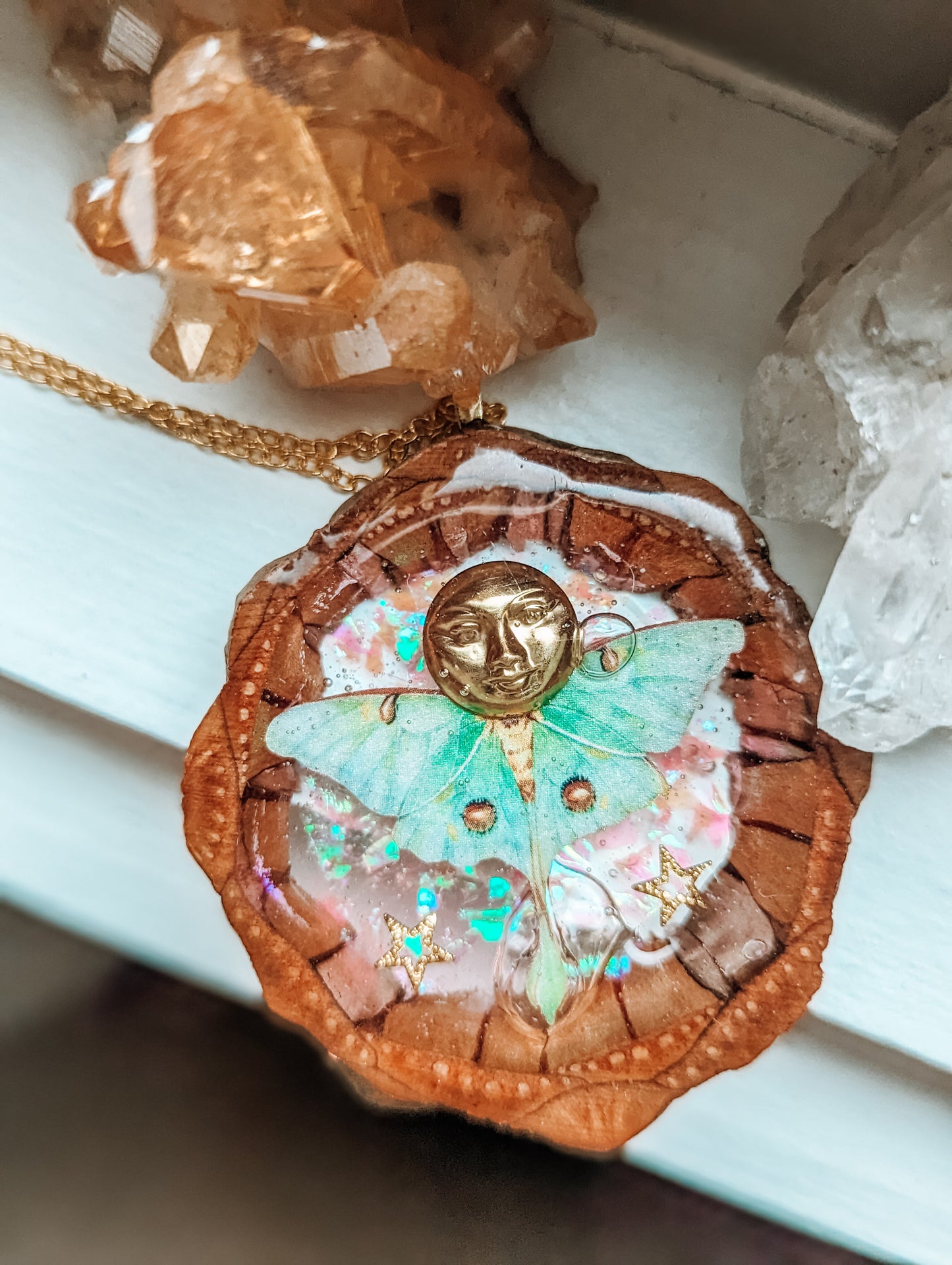 "Luna Luna" Pinecone Pendant