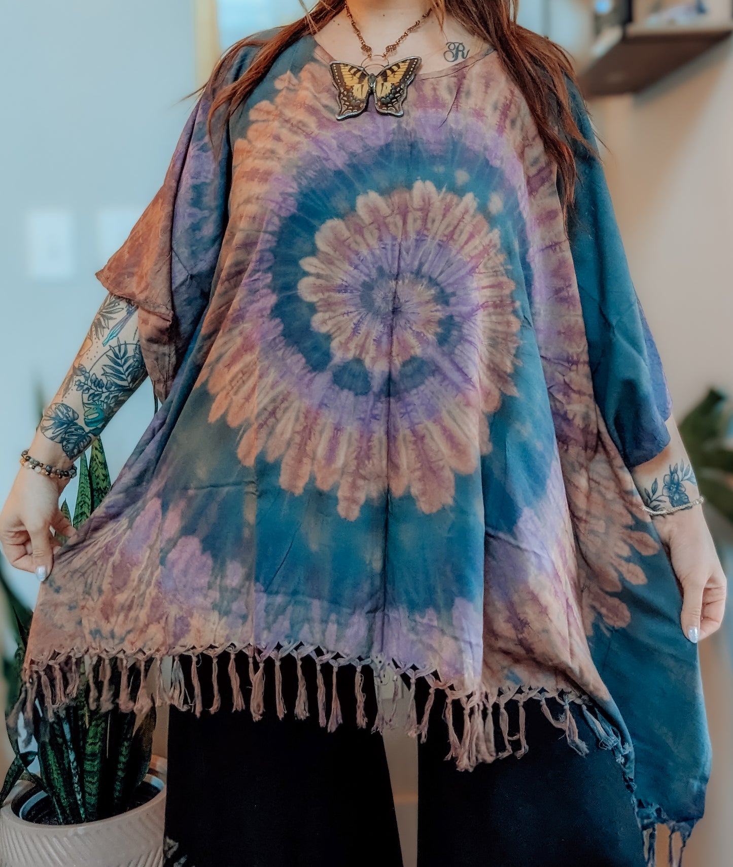 "Lavender Haze" Tie Dye Poncho