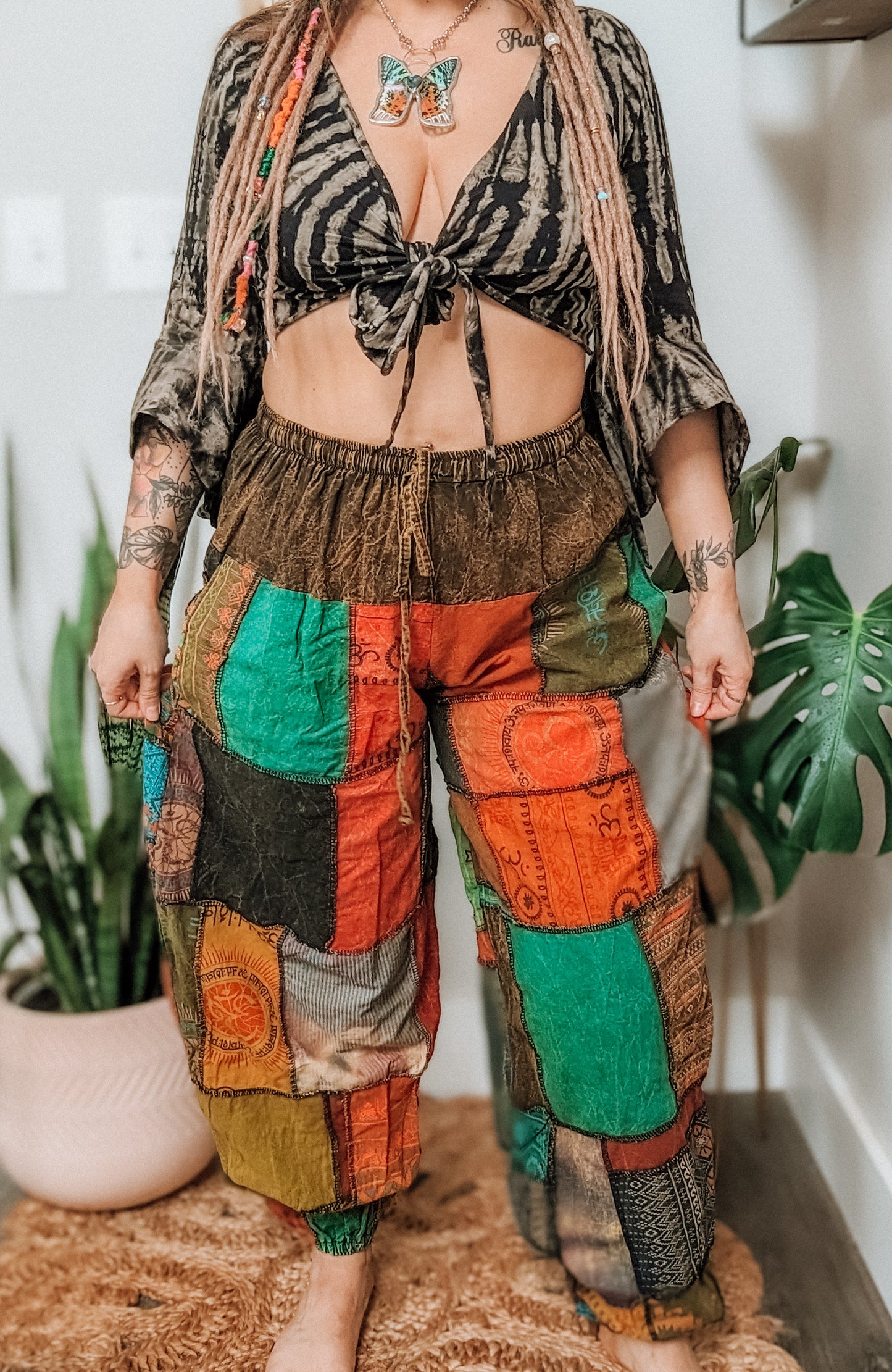 "Rumble" Patchwork Harem Pants