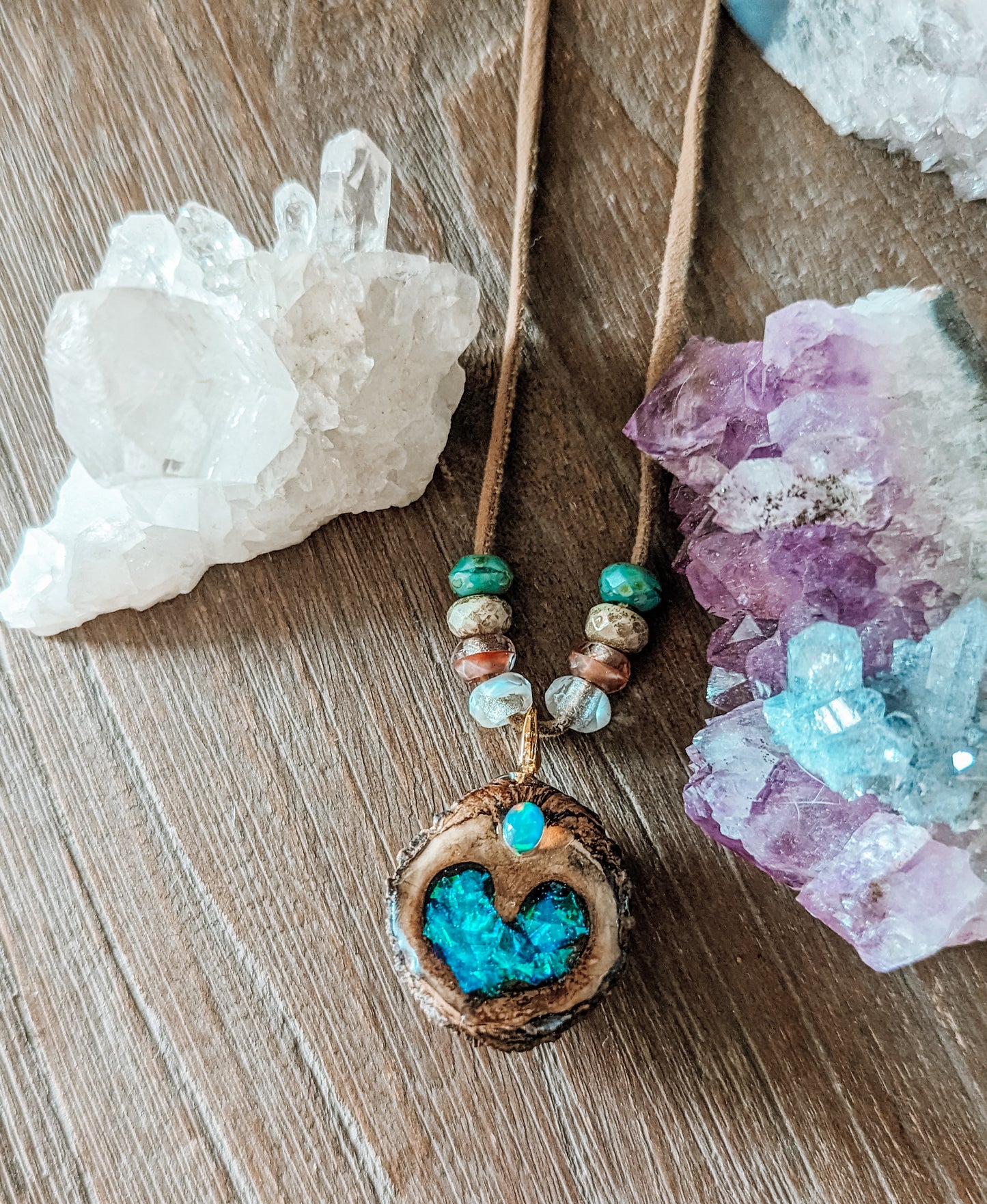 "Lover" Walnut Pendant